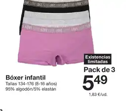 Zeeman Bóxer infantil oferta