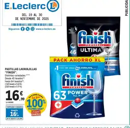 E.Leclerc FINISH Pastillas lavavajillas oferta