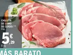 E.Leclerc Chuleta de lomo de cerdo oferta