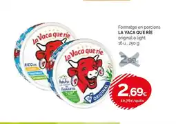 Condis LA VACA QUE RIE Formatge en porcions original o light oferta
