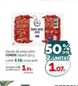 Condis CONDIS Dauets de xoriço extra oferta