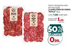 Condis LA XARCUTERIA DE CONDIS Xoriço o llonganissa extra, 50% raça Duroc oferta