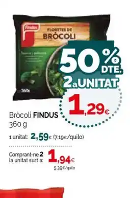 Condis FINDUS Brócoli oferta