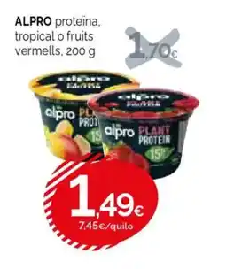 Condis ALPRO proteïna, tropical o fruits vermells oferta