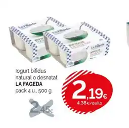 Condis LA FAGEDA logurt bifidus natural o desnatat oferta