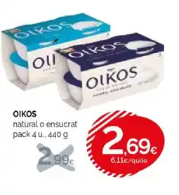 Condis OIKOS natural o ensucrat pack 4 oferta