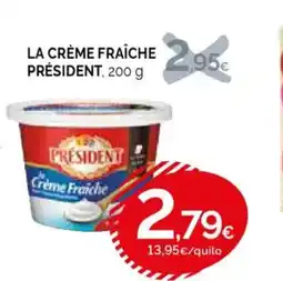 Condis PRÉSIDENT La crème fraîche oferta
