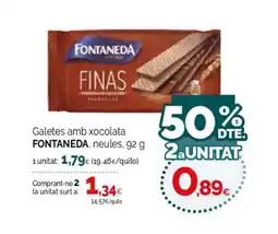 Condis FONTANEDA Galetes amb xocolata oferta