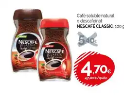 Condis NESCAFÉ CLASSIC Cafè soluble natural o descafeinat oferta