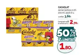 Condis CACAOLAT sense lactosa o 0% oferta
