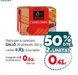 Condis GALLO Pasta per a canelons oferta