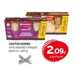 Condis VASITOS NOMEN arròs basmati o integral pack 2 u oferta