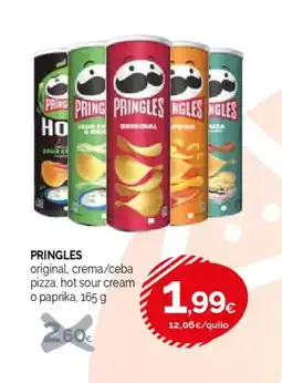 Condis PRINGLES original, crema/ceba pizza, hot sour cream o paprika oferta