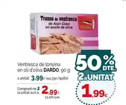 Condis DARDO Ventresca de tonyina en oli d'oliva oferta