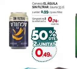Condis EL ÁGUILA SIN FILTRAR Cervesa oferta