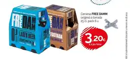 Condis FREE DAMM Cervesa original o torrada oferta