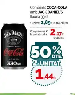Condis COCA-COLA amb JACK DANIEL'S Combinat oferta