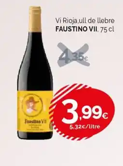 Condis FAUSTINO VII Vi Rioja,ull de llebre oferta