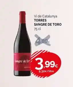 Condis TORRES SANGRE DE TORO Vi de Catalunya oferta
