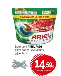 Condis ARIEL PODS Detergent extra poder, llevataques 35 rentats oferta