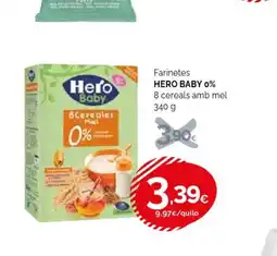 Condis HERO BABY 0% Farinetes 8 cereals amb mel oferta