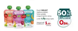 Condis SMILEAT Pouch maduixa/platan. fruita variada o iogurt/gerds oferta