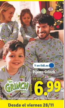 Lidl Pijama Grinch oferta