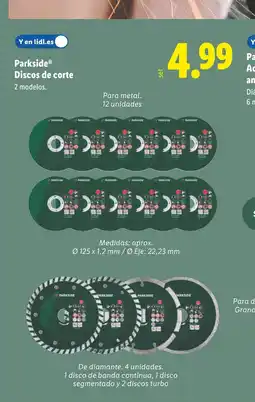 Lidl PARKSIDE Discos de corte oferta