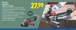 Lidl PARKSIDE Amoladora angular recargable oferta