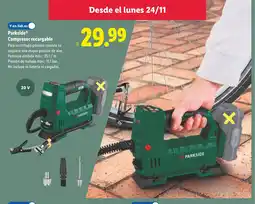 Lidl PARKSIDE Compresor recargable oferta