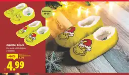 Lidl Zapatillas Grinch oferta
