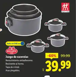 Lidl Juego de cacerolas oferta