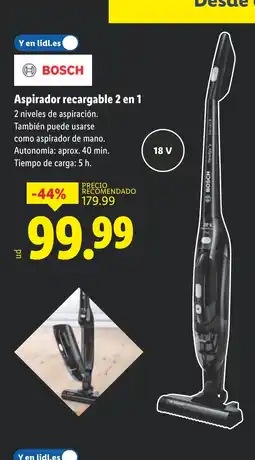 Lidl BOSCH Aspirador recargable 2 en 1 oferta