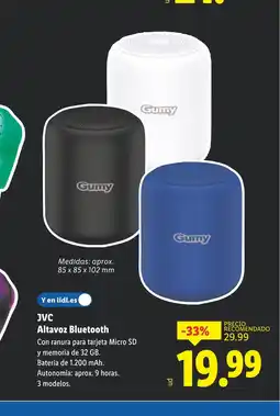 Lidl JVC Altavoz Bluetooth oferta