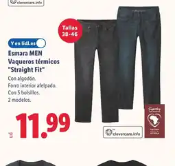Lidl ESMARA MEN Vaqueros térmicos Straight Fit oferta