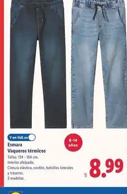 Lidl ESMARA Vaqueros térmicos oferta