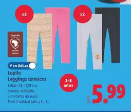 Lidl LUPILU Leggings térmicos oferta