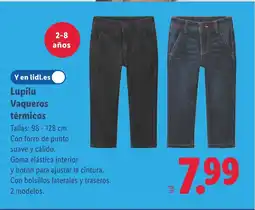 Lidl LUPILU Vaqueros térmicos oferta