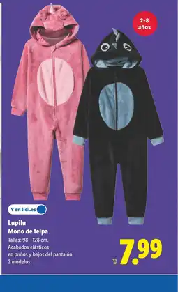 Lidl LUPILU Mono de felpa oferta