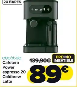 Carrefour CECOTEC Cafetera Power espresso 20 Coldbrew Latte oferta