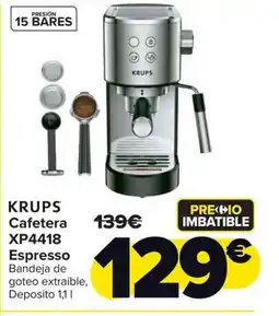 Carrefour KRUPS Cafetera XP4418 Espresso oferta