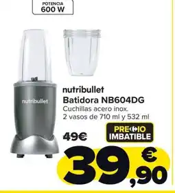 Carrefour NUTRIBULLET Batidora NB604DG oferta
