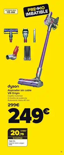 Carrefour DYSON Aspirador sin cable V8 Origin oferta