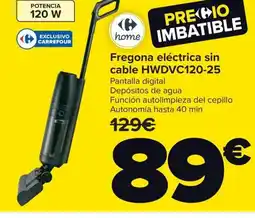 Carrefour Fregona eléctrica sin cable HWDVC120-25 oferta