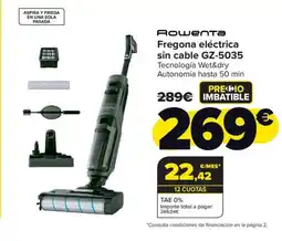 Carrefour ROWENTA Fregona eléctrica sin cable GZ-5035 oferta