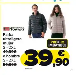 Carrefour Parka ultraligera mujer oferta