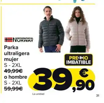 Parka ultraligera mujer
