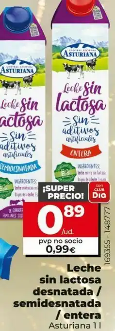 Dia Leche sin lactosa central lechera asturiana oferta