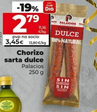 Dia Chorizo dulce palacios oferta