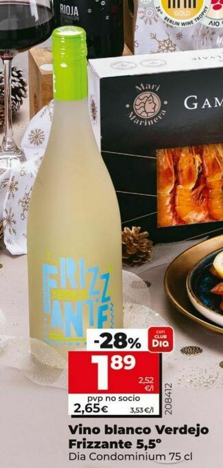 Dia Vino blanco verdejo frizzante 5,5ª oferta